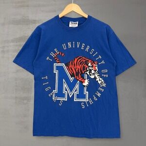 Vintage Team Edition Memphis StTe Tigers Shirt Blue University Graphic Medium
